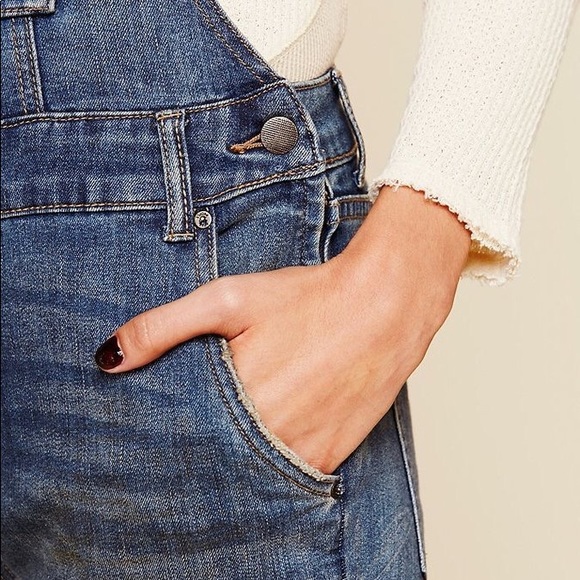 Free People Blue Denim Women Jeans Overalls - Picture 3 of 16